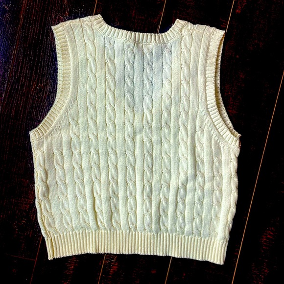 Double Zero Cable Knit Sweater Vest Size Small - Picture 2 of 3